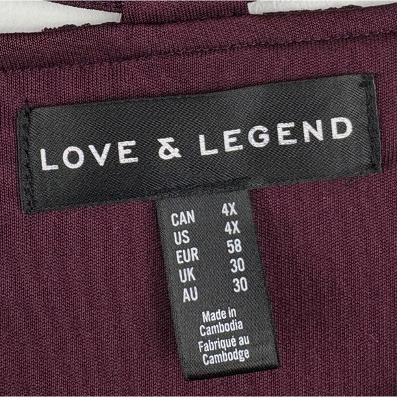 Love & Legend Deep Red Lace Overlay Peplum Tank Top - Picture 5 of 7